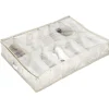 Best Housse rangement chaussures motif triangle beige et blanc 12 cases Rangement