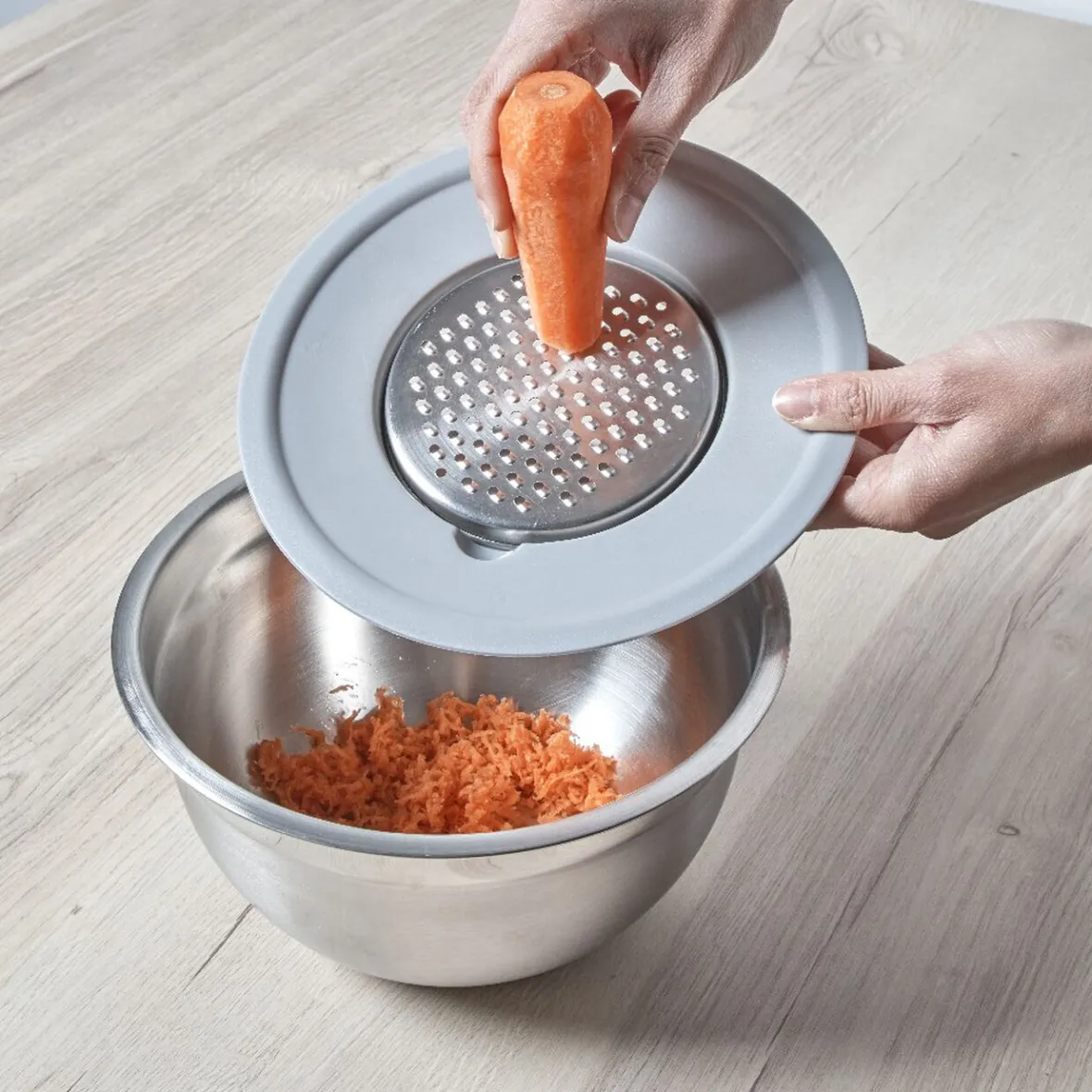 Gifi Préparation Culinaire^Kit bol mixeur avec accessoires de découpe inox