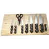 Gifi Préparation Culinaire^Kit de découpe avec planche en bois et 9 ustensiles