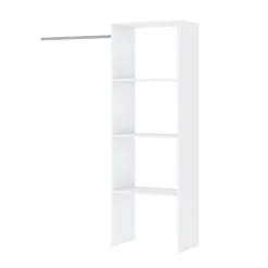 Best Kit dressing Layda blanc 4 étagères et 1 tringle Rangement
