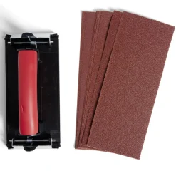 Kit ponceuse manuelle et 10 papiers abrasifs^Gifi Discount