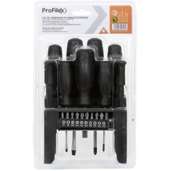 Kit tournevis 11 manches et 10 embouts magnétiques^Gifi Best