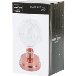 Lampe ampoule transparent et cuivre^Gifi Online