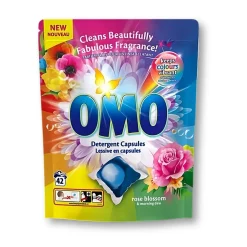 Best Lessive capsule OMO fleur de rose 42 pods Entretien Du Linge