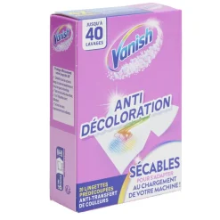 Lingette anti transfert de couleurs Vanish x20 Entretien Du Linge