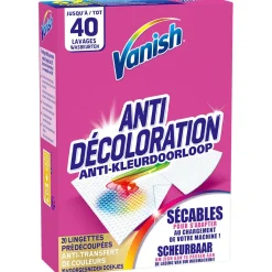 Lingette anti transfert de couleurs Vanish x20 Entretien Du Linge