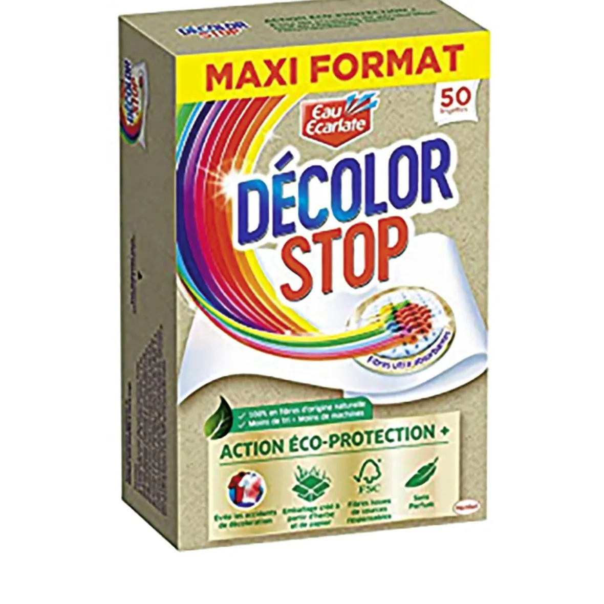 New Lingette Décolor Stop Action complète Éco-protection x50 Entretien Du Linge