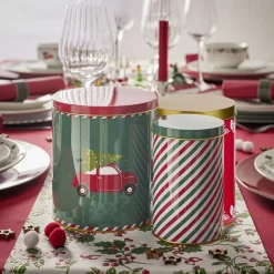 Gifi Conservation Alimentaire^Lot de 3 boîtes alimentaires en métal décor Noël 3 tailles