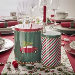 Gifi Conservation Alimentaire^Lot de 3 boîtes alimentaires en métal décor Noël 3 tailles