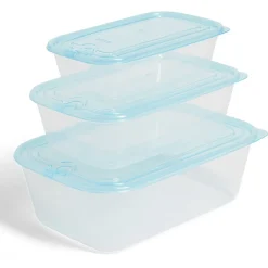 Gifi Conservation Alimentaire^Lot de 3 boîtes de conservation alimentaire en plastique