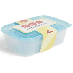 Gifi Conservation Alimentaire^Lot de 3 boîtes de conservation alimentaire en plastique