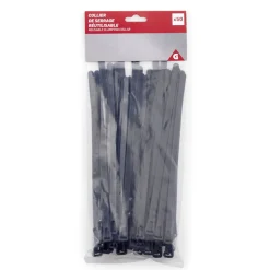 Lot de 50 colliers de serrage en polyamide noir^Gifi New