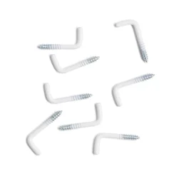 Lot de 8 gonds à vis blanc 2,5x25mm^Gifi Online