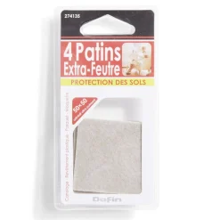 Lot de 4 patins en feutre adhésif ultra puissant - 50x50 mm^Gifi Outlet