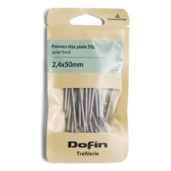 Lot de 50 pointes à tête plate 50mm^Gifi Online