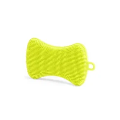Best Lot de 2 éponges silicone jaune et bleu 13x11,5cm Nettoyage Et Entretien