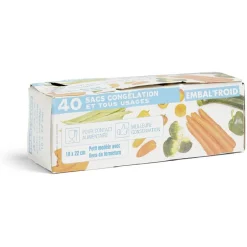 Gifi Conservation Alimentaire^Lot de 40 sacs de congélation petit modèle 25x18cm