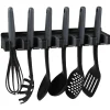 Gifi Préparation Culinaire^Lot de 6 ustensiles avec support noir gris