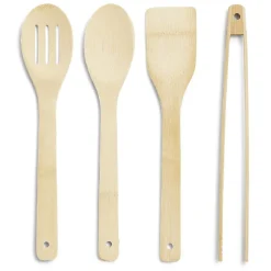 Gifi Préparation Culinaire^Lot de 4 ustensiles de cuisine dans pot en bambou