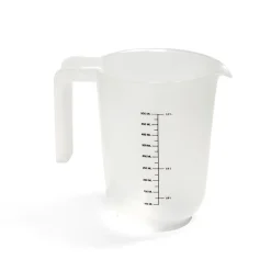 Gifi Préparation Culinaire^Lot de 3 verres mesureur 250/500/1000ml plastique blanc transparent