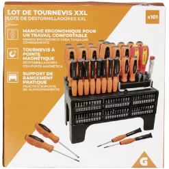Lot tournevis et embouts 101 pièces^Gifi New