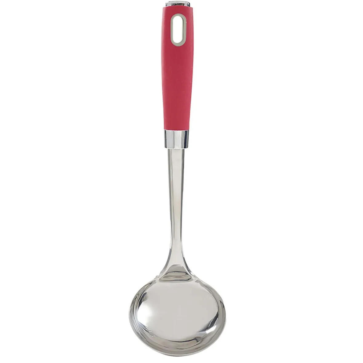 Gifi Préparation Culinaire^Louche en inox manche en polypropylène rouge