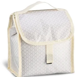 Gifi Conservation Alimentaire^Lunch bag réfrigérant beige et gris motif macramé