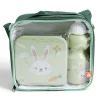 Gifi Conservation Alimentaire^Lunchbox enfant 720ml avec gourde 350ml et sac de transport lapin vert