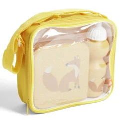 Gifi Conservation Alimentaire^Lunchbox enfant 720ml avec gourde 350ml et sac de transport renard orange