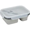 Gifi Conservation Alimentaire^Lunchbox rétractable 2 compartiments avec couvercle 3 coloris