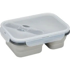 Gifi Conservation Alimentaire^Lunchbox rétractable 2 compartiments avec couvercle 3 coloris