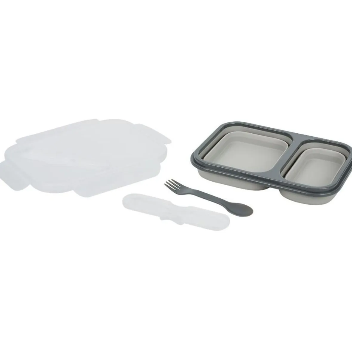 Gifi Conservation Alimentaire^Lunchbox rétractable 2 compartiments avec couvercle 3 coloris