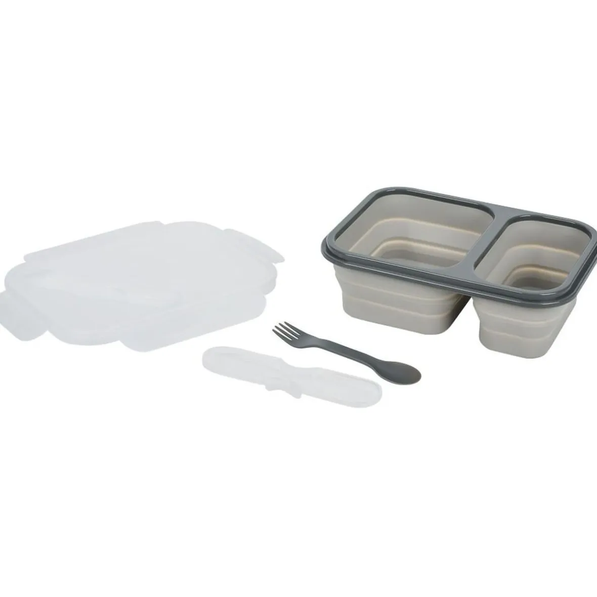 Gifi Conservation Alimentaire^Lunchbox rétractable 2 compartiments avec couvercle 3 coloris
