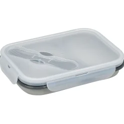 Gifi Conservation Alimentaire^Lunchbox rétractable 2 compartiments avec couvercle 3 coloris