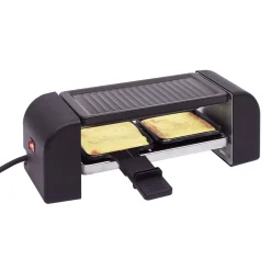 Gifi Petit Électroménager^Machine à raclette Duo connectable noire 2 poêlons 450W