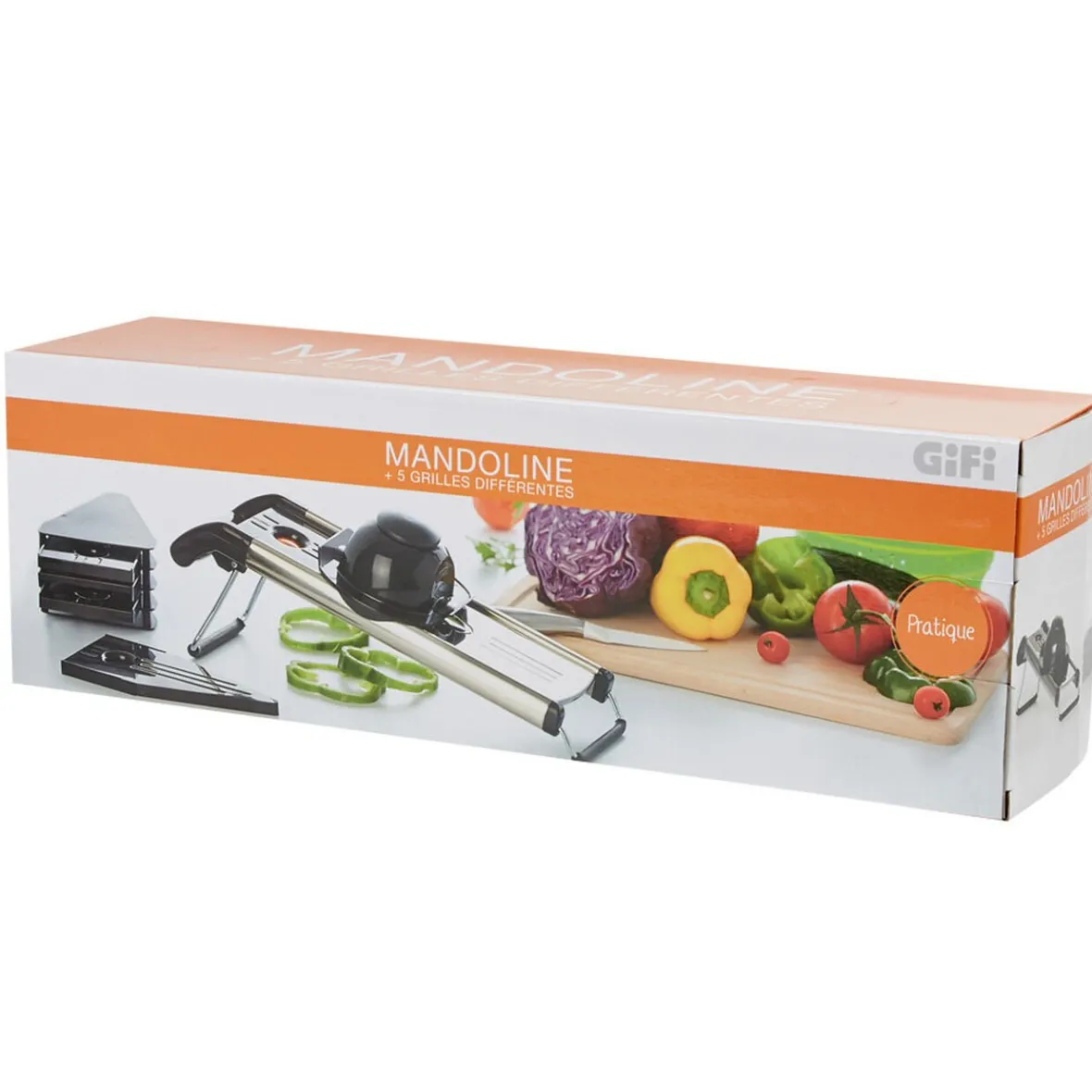 Gifi Préparation Culinaire^Mandoline acier noir et gris