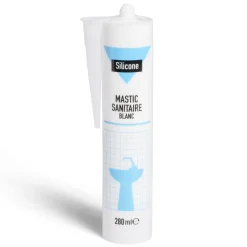Mastic pour sanitaire silicone blanc 280ml^Gifi Outlet