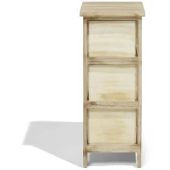 Best Meuble d'appoint Salomé 3 panières bois et métal 26xH63x30cm Rangement