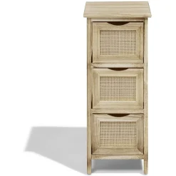 Best Meuble d'appoint Salomé 3 panières bois et métal 26xH63x30cm Rangement