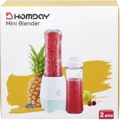 Gifi Petit Électroménager^Mini blender avec deux gourdes de 600 ml