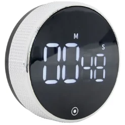 Gifi Préparation Culinaire^Minuteur numérique magnétique noir Ø7,8x2,7cm