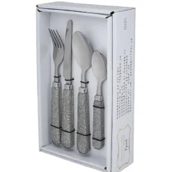 Gifi Préparation Culinaire^Ménagère 24 pièces pailleté gris argent