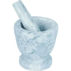 Gifi Préparation Culinaire^Mortier avec pilon effet marbre gris Ø10,5xH10cm