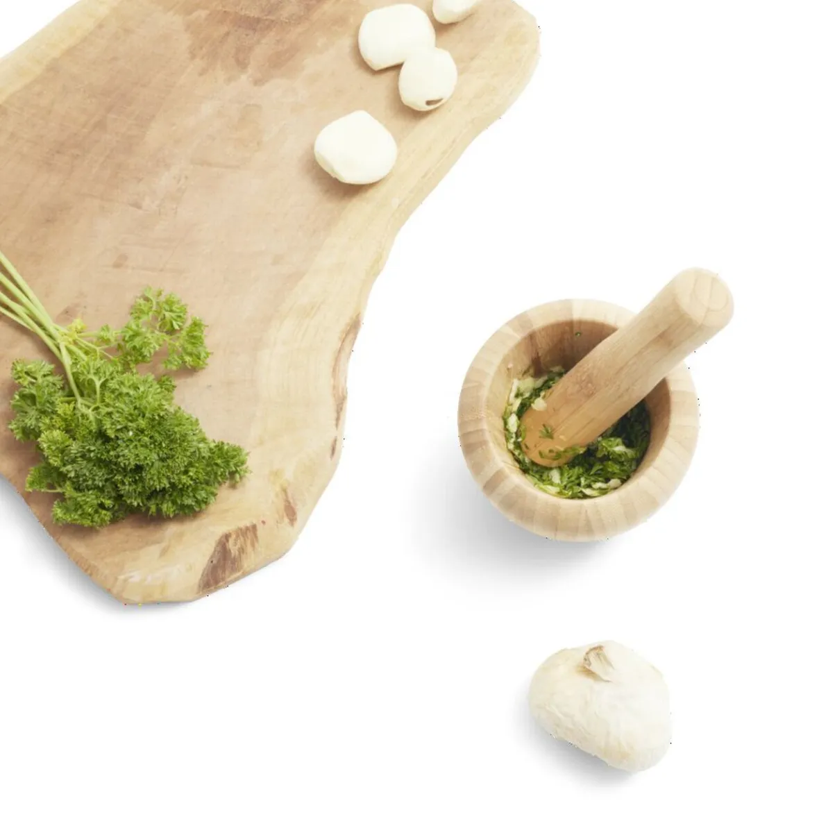Gifi Préparation Culinaire^Mortier en bambou H14,5cm