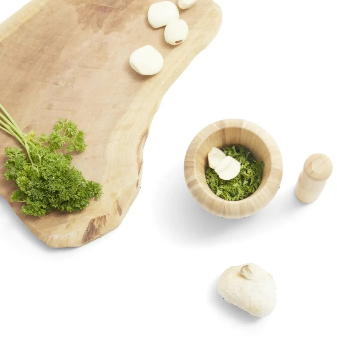 Gifi Préparation Culinaire^Mortier en bambou H14,5cm