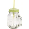 Gifi Conservation Alimentaire^Mug bocal coloré vert avec paille