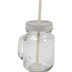Gifi Conservation Alimentaire^Mug bocal transparent avec paille