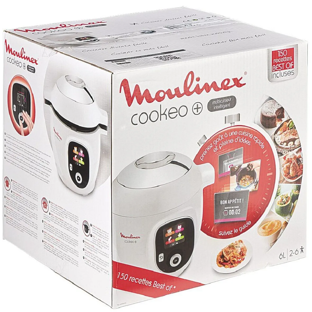 Gifi Conservation Alimentaire^Multicuiseur Cookéo + Moulinex 150 recettes best of blanc