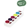 Multiprise blanche 5 prises colorées^Gifi Discount