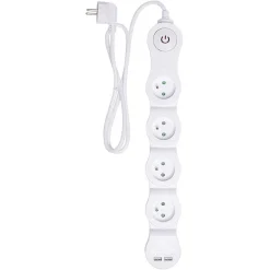 Multiprise 4x16A et 2 usb blanc^Gifi Outlet
